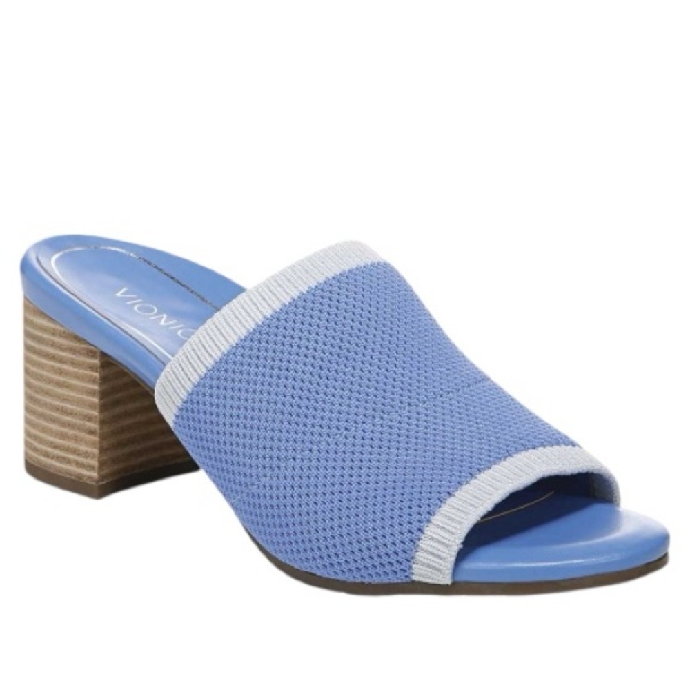 Vionic Fleur Women's Slide Heeled Sandals in‎ Blue  Size 7
